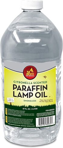 Citronella Scented Lamp Oil, 2 Liter - Smokeless and Odorless Insect and Mosquito Repellent Paraffin Lamp Oil for Indoor and Outdoor Lanterns, Torches, Oil Candle - by Ner Mitzvah in Kuwait