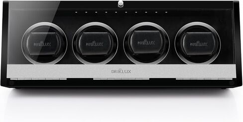 DRIKLUX Silent LED Automatic Watch Winder 4 Box مع قوس حاصل على براءة اختراع ولمسة نهائية من طلاء البيانو in Kuwait