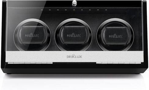 صندوق لف ساعة أوتوماتيكي صامت بإضاءة LED من DRIKLUX مع دعامة حاصلة على براءة اختراع ولمسة نهائية من طلاء البيانو in Kuwait