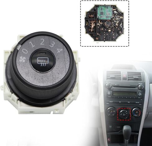 Nakkaa A/C مفتاح التحكم في مروحة النفخ Assy 55902-12100 55902-02030 متوافق مع Corolla CE LE S XLE XRS L 2009 2010 2011 2012 2013 متوافق مع Matrix S XRS XR 2009-2010 in Saudi Arabia