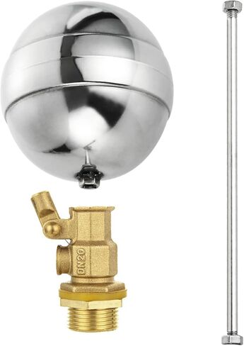 ABuff 2 Pack Stainless Steel Float Ball Valves 3/4 Inch Thread Float Valve for Water Tank, DN20 Floating Ball Valve Automatic Water Level Control Float for Tank Pond Water Pump Aquariums Reservoir in Kuwait