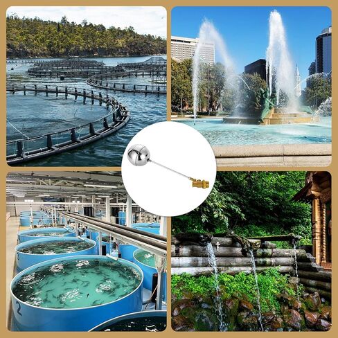 ABuff 2 Pack Stainless Steel Float Ball Valves 3/4 Inch Thread Float Valve for Water Tank, DN20 Floating Ball Valve Automatic Water Level Control Float for Tank Pond Water Pump Aquariums Reservoir in Kuwait