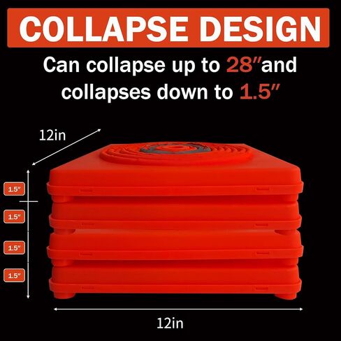 Rulism 18 Inch [5 Pack] Collapsible Traffic Safety Cones, Multi Purpose Pop up Safety Road Reflective Collars Parking Cones for Parking Lots, Driveway, Driving Training etc. in Saudi Arabia
