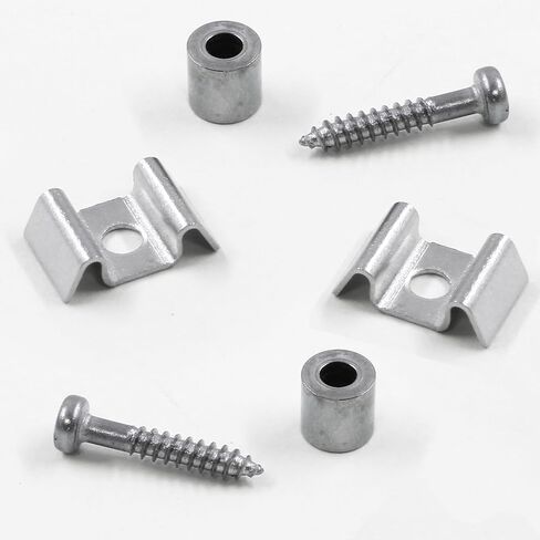 Hordion 4 Sets Guitar String Trees String Retainer, Silver Guitar String Guide with Screws for Fender Strat Tele Guitar Bass Parts Replacement in Saudi Arabia