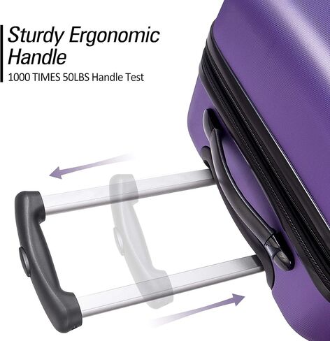 CUAUC 3 Piece Luggage Set Hardside Spinner Suitcase with TSA Lock 20" 24' 28" Available in Saudi Arabia