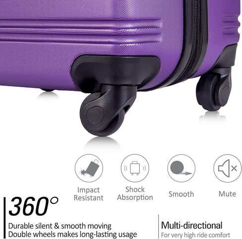 CUAUC 3 Piece Luggage Set Hardside Spinner Suitcase with TSA Lock 20" 24' 28" Available in Saudi Arabia
