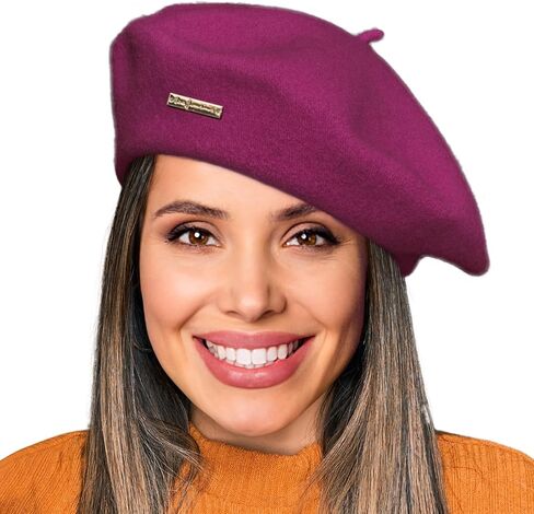 قبعات Nawati من الصوف الفرنسي للنساء، قبعات بيريه بلون سادة للنساء والفتيات والسيدات، قبعة رسامين كلاسيكية كاجوال وأنيقة in Kuwait