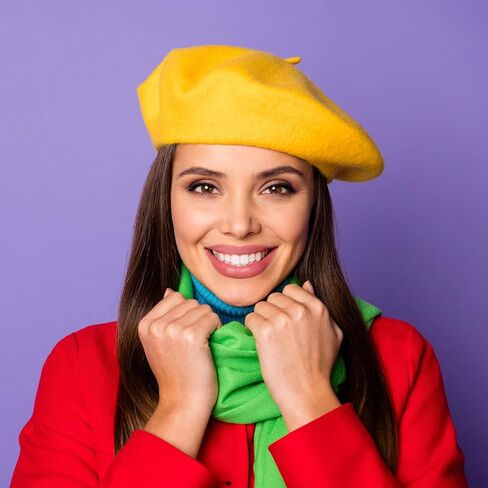 قبعات Nawati من الصوف الفرنسي للنساء، قبعات بيريه بلون سادة للنساء والفتيات والسيدات، قبعة رسامين كلاسيكية كاجوال وأنيقة in Kuwait