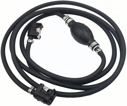 مجموعة خط الوقود البحري 5/16 بوصة 8 مم خرطوم خط غاز الوقود لمحركات القوارب البحرية الخارجية RVs مجموعة الوقود، لمبة تمهيدية متعددة الطبقات منخفضة النفاذ 6.8FT in Kuwait