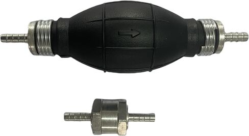 مجموعة خط الوقود البحري 5/16 بوصة 8 مم خرطوم خط غاز الوقود لمحركات القوارب البحرية الخارجية RVs مجموعة الوقود، لمبة تمهيدية متعددة الطبقات منخفضة النفاذ 6.8FT in Kuwait