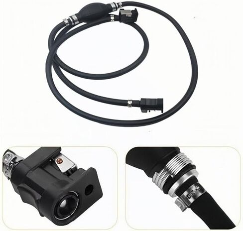 مجموعة خط الوقود البحري 5/16 بوصة 8 مم خرطوم خط غاز الوقود لمحركات القوارب البحرية الخارجية RVs مجموعة الوقود، لمبة تمهيدية متعددة الطبقات منخفضة النفاذ 6.8FT in Kuwait