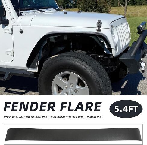 KEEPDSGN Fender Flares، حاجز مشاعل عالمي مرن للسيارة، أقواس عجلات تمديد من البولي فينيل كلوريد متوافق مع جيب رانجلر للطرق الوعرة مازدا ميتسوبيشي - حاجز عريض 3 بوصة in Kuwait