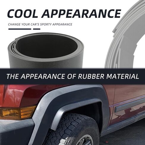 KEEPDSGN Fender Flares، حاجز مشاعل عالمي مرن للسيارة، أقواس عجلات تمديد من البولي فينيل كلوريد متوافق مع جيب رانجلر للطرق الوعرة مازدا ميتسوبيشي - حاجز عريض 3 بوصة in Kuwait