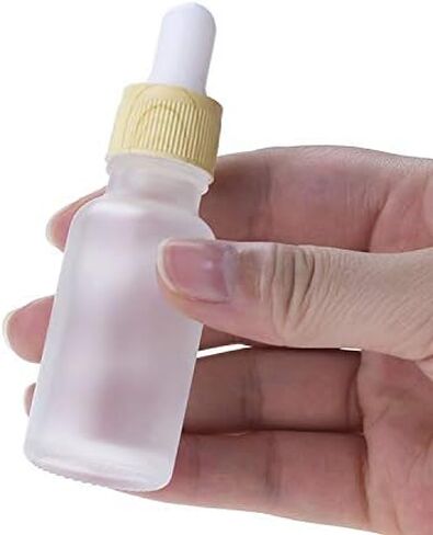 6 قطع، زجاجة قطارة زجاجية بلوري للزيوت العطرية سعة 15 مل/0.5 أونصة، حامل زجاجات سائلة زجاجية فارغة مع قطارة عين زجاجية، غطاء خشبي محبب، حاوية مستحضرات تجميل للسفر، ماصة وقمع متضمن in Kuwait