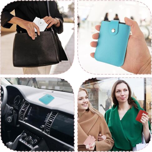 Mabor 5Pcs Leather Credit Card Organizer Pull out Card Organizer for Women Men Snap Closure Leather Organizer Pouch Business Card Holder Waterproof Card Cases for Insurance Credit Card in Saudi Arabia