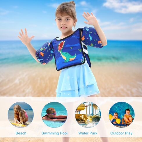 HYRIXDIRECT Swim Vest for Children, Kids Swim Jacket Toddler Floaties Swimming Aid for 2-6 Years Old Boys and Girls for Kids 30-66lbs… in Saudi Arabia