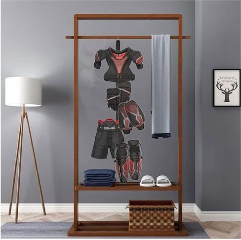 2 قطعة شماعة الهوكي المحمولة المعلقة لتجفيف الرف الرياضي منظم الأشرطة المعلقة مع 5 خطافات الهوكي هدايا للمنزل وفي الهواء الطلق للاستخدام في هوكي الجليد والتزلج على كرة القدم لاكروس والتخييم والصيد in Kuwait