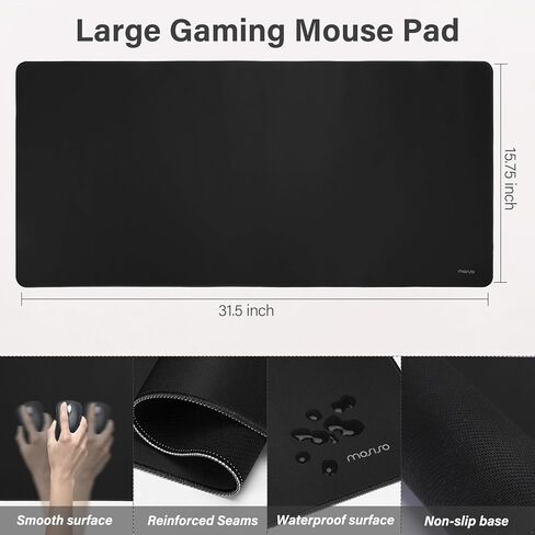 MOSISO Extended Gaming Mouse Pad&Massage Keyboard Wrist Rest&Mousepad&Wrist Rest&Coaster,Ergonomic Non-Slip Base Pad Set&Pain Relief Easy Typing Cushion with Memory Foam for Home Office, Peacock Green in Kuwait