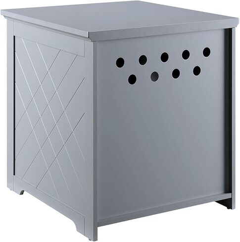 حاوية صندوق فضلات القطط الصغيرة من يونيباوز مع حصيرة، أثاث حمام القطط كيتي، غطاء صندوق فضلات مخفي، خزانة للقطط الصغيرة، صندوق فضلات مخبأ، بيت القطط in Kuwait