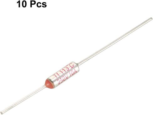 uxcell 250V 10A 113 Celsius Circuit Cut-off Temperature Thermal Fuse 10 Pcs in Saudi Arabia