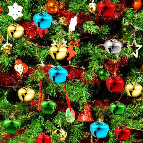1000 Pieces Christmas Jingle Bells 1/2 Inch Craft Bells Bulk Christmas DIY Craft Bells Metal Craft Bells Charms for Christmas Wreath Decor Holiday Party Decoration (Colorful, 0.4 Inch, 0.5 Inch) in Saudi Arabia