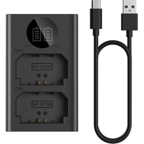 NP-FZ100 BC-QZ1 Dual Cameras Battery Charger for Sony ZV-E1 FX3 FX30 A1 A7 III A7 IV A7C A7R III A7R IV A7R V A7S III A9 A9S A9 II A6600 A6700 Cameras Power in Saudi Arabia
