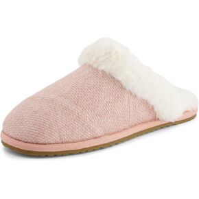TOMS Women’s Valerie Slipper – Rib-Knit Mule House Slipper with Memory Foam Insole, Faux-Fur Lining, Rubber Outsole for Indoor & Outdoor Comfort in Saudi Arabia