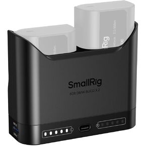 SMALLRIG DMW-BLK22 Battery Charger for Panasonic, 2h Dual Slot Camera Charger with 22.5W USB-C Charging Port, Full Compatible with Panasonic Lumix GH5, GH5 II, GH6, GH7, S5, S5 II, S5 IIX, S9, G9 II in Saudi Arabia