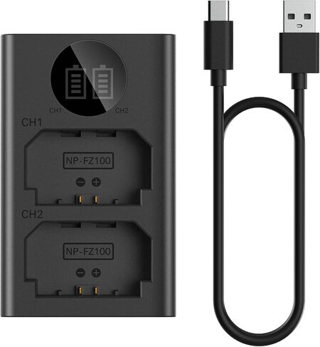 NP-FZ100 BC-QZ1 Dual Cameras Battery Charger for Sony ZV-E1 FX3 FX30 A1 A7 III A7 IV A7C A7R III A7R IV A7R V A7S III A9 A9S A9 II A6600 A6700 Cameras Power in Saudi Arabia