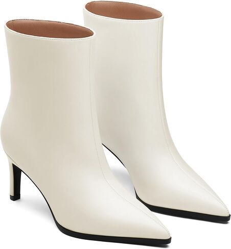 ROSERWISH Ankle Boots for Women Kitten Low Heel Pointed Toe Booties Casual Comfort Dress Short GoGo Boots 3-In Fall Winter Shoes in Saudi Arabia