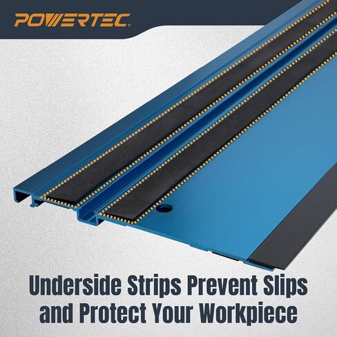 POWERTEC 72153 110 "مجموعة ربط السكك الحديدية لدليل منشار المسار لمناشير المسار ميلووكي | تتضمن 2 × 55 قضبان توجيه من الألومنيوم و(2) موصلات السكك الحديدية التوجيهية لمشاريع الأعمال الخشبية in Saudi Arabia