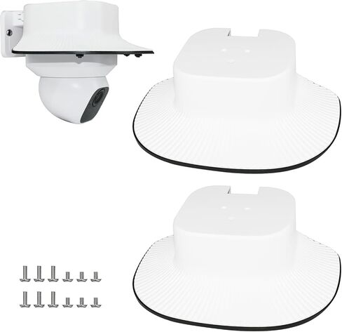 2 Pack Sun Rain Shade Cover Compatible with Eufy SoloCam S340/E42/E30 | Weatherproof Outdoor Security Camera Protection Shield, Snow Prevention Anti-Glare Sun Visor, Quick Install in Saudi Arabia