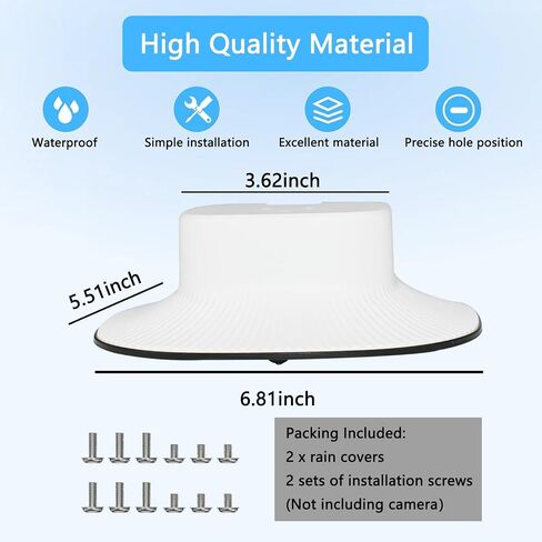 2 Pack Sun Rain Shade Cover Compatible with Eufy SoloCam S340/E42/E30 | Weatherproof Outdoor Security Camera Protection Shield, Snow Prevention Anti-Glare Sun Visor, Quick Install in Saudi Arabia