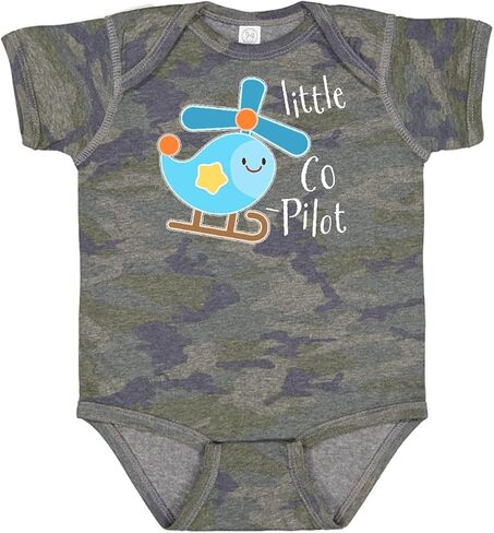 Inktastic Little Co-Pilot- بدلة أطفال لطيفة على شكل طائرة هليكوبتر in Kuwait