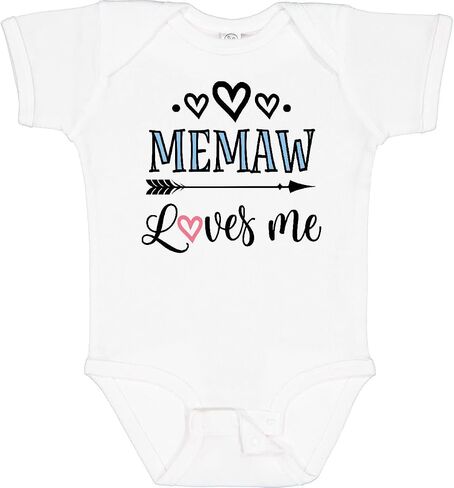 بدلة الأطفال Inktastic Memaw Grandma Loves Me Baby in Saudi Arabia