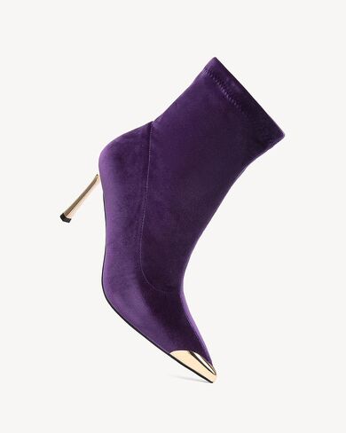 حذاء نسائي من NEWBELLA من الجلد السويدي للكاحل بمقدمة مدببة وكعب ستيليتو وكعب معدني وأصابع القدم لنادي الحفلات in Kuwait