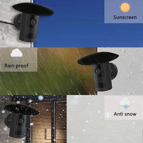 2PCS Sun Rain Shade Camera Cover Compatible with Ring Outdoor Cam Plus, Rain Shade Cover, Camera Shield for Resistant UV, Weatherproof, Easy to Install (Black) in Saudi Arabia