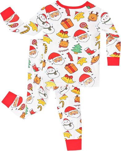 MOSSRIVER Toddler Girl Fall Outfits 2 Piece Baby Boy Bamboo Viscose Long Sleeve Graphic Tops and Pant Sets Kids Cute Clothes in Saudi Arabia