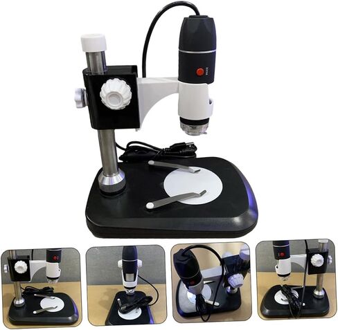 TEHAUX Portable Digital Microscope with LED Light Magnification USB Handheld Electronic Magnifier for Collectors Jewelry Inspection Industrial Testing Black in Saudi Arabia
