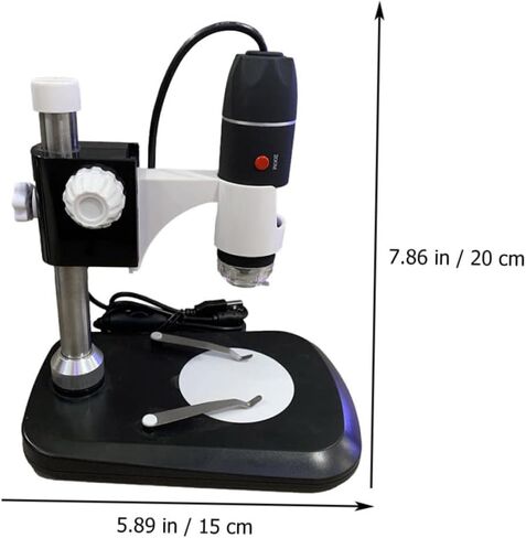 TEHAUX Portable Digital Microscope with LED Light Magnification USB Handheld Electronic Magnifier for Collectors Jewelry Inspection Industrial Testing Black in Saudi Arabia