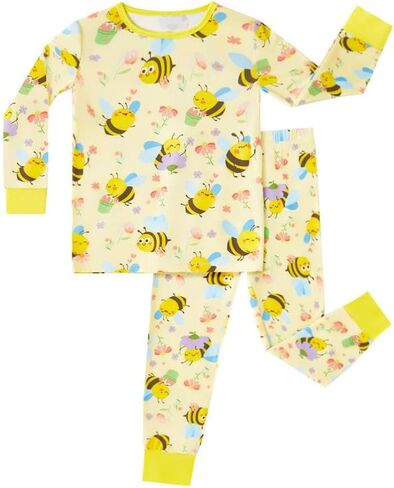 MOSSRIVER Toddler Girl Fall Outfits 2 Piece Baby Boy Bamboo Viscose Long Sleeve Graphic Tops and Pant Sets Kids Cute Clothes in Saudi Arabia