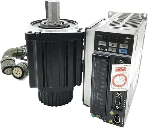 طقم محرك سيرفو يعمل بالتيار المتردد 1KW B2 ASD-B2-1021-B+ECMA-E21310RS ECMA-E21310SS مع فرامل 1000 وات (محرك الفرامل فقط) in Kuwait
