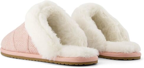TOMS Women’s Valerie Slipper – Rib-Knit Mule House Slipper with Memory Foam Insole, Faux-Fur Lining, Rubber Outsole for Indoor & Outdoor Comfort in Saudi Arabia