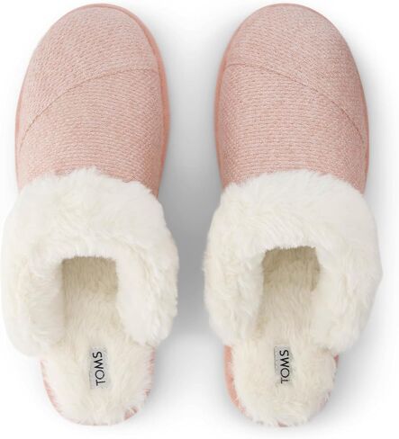 TOMS Women’s Valerie Slipper – Rib-Knit Mule House Slipper with Memory Foam Insole, Faux-Fur Lining, Rubber Outsole for Indoor & Outdoor Comfort in Saudi Arabia
