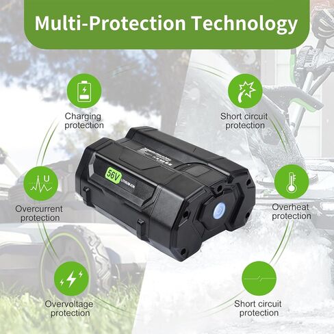 بطارية بديلة GHU لـ EGO 56V 5.0 Ah متوافقة مع جميع موديلات EGO 56V Power+ Tools CS1604 CS1804 CS1403 HT2400 نوع البطارية BA2800 BA1400 BA4200 BA2240 in Saudi Arabia