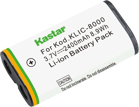 بطارية Kastar K8000 قطعة واحدة بديلة لكاميرا فيديو Kodak Pocket PlaySport ZX1، كاميرا فيديو الجيب ZXD، Z885، Z1012 is، Z1015 is، Z1085 is، Z1485 is، Z612 is، Z712 is Camera in Saudi Arabia