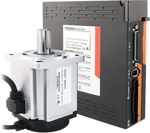 80SS75 5.0A 2.39N.m وASD275 مجموعة محرك سيرفو AC200-240V + 3 * كابل تشفير Mi 750 وات محرك سيرفو يعمل بالتيار المتردد (80SS75-ASD275-أسود) in Kuwait
