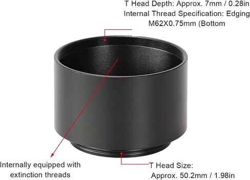 VBESTLIFE Astronomical Telescope Lens Hood for S50, Edge M62X0.75mm Bottom M48X0.75mm, Aluminum Alloy, Telescope Accessories in Saudi Arabia