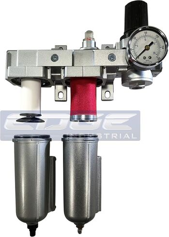 INDUSTRIAL RATED Three Stage Air Drying System - Air Particulate Filter, 0.01 Micron Coalescing Filter & Air Pressure Regulator Modular Combo 3, Metal Bowl (3/4" AUTO DRAIN) in Saudi Arabia