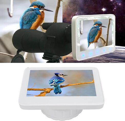 كاميرا Bewinner Telescope Eyepiece، عدسة إلكترونية بدقة 4K UHD مع شاشة HD 5 بوصة، تكبير رقمي 5X، صورة بدقة 12 ميجابكسل، مشاهدة الطيور، مراقبة القمر in Saudi Arabia
